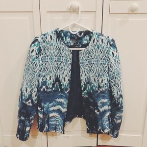 H&M Blue Patterned Blazer